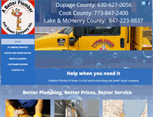 Tablet Screenshot of abetterplumberonline.com